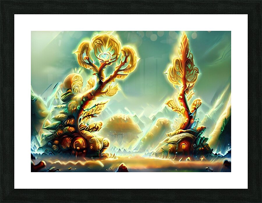 Trees of Light in the Land of Dreams Picture Frame print