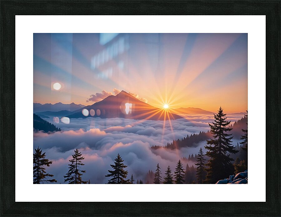 golden sunrise Picture Frame print
