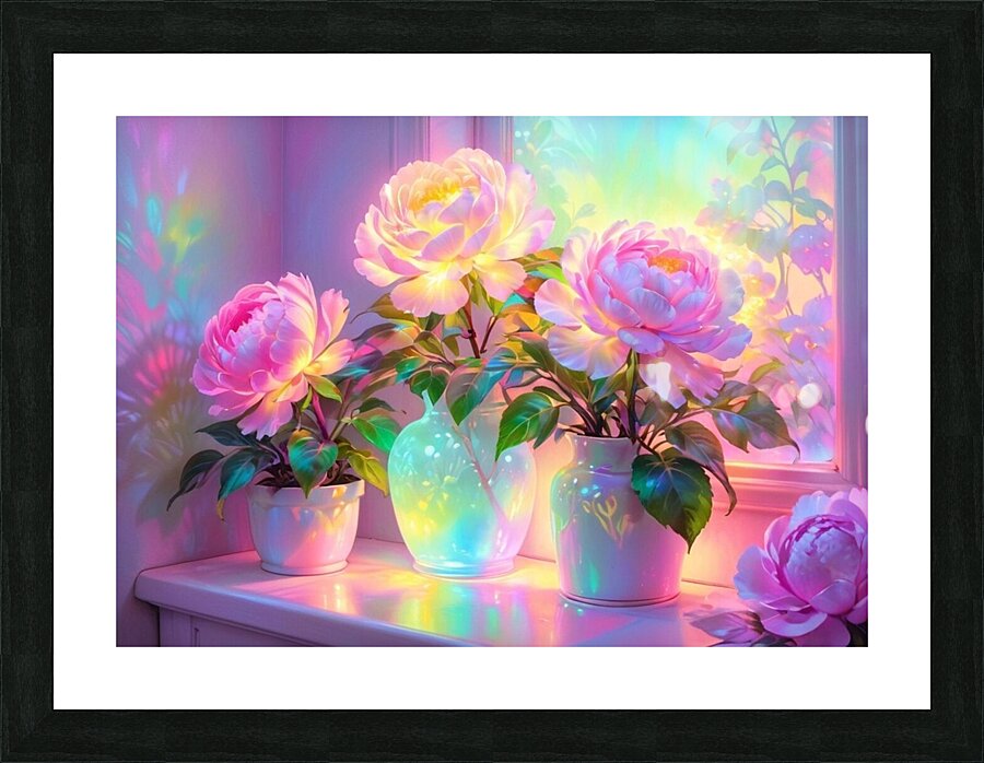 Watercolor flower harmony Picture Frame print