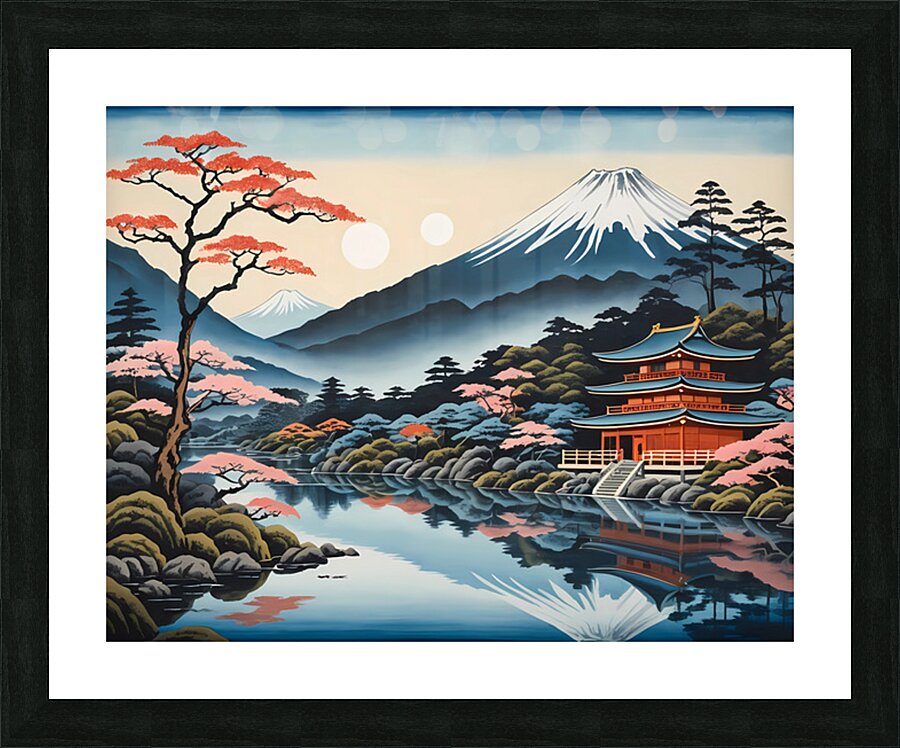 Serene Echoes: Ukiyo-e Inspirations Picture Frame print