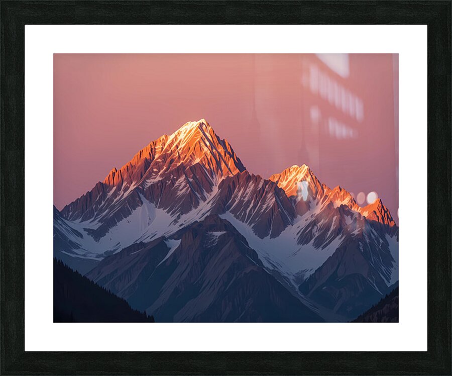 Gold Peak Picture Frame print