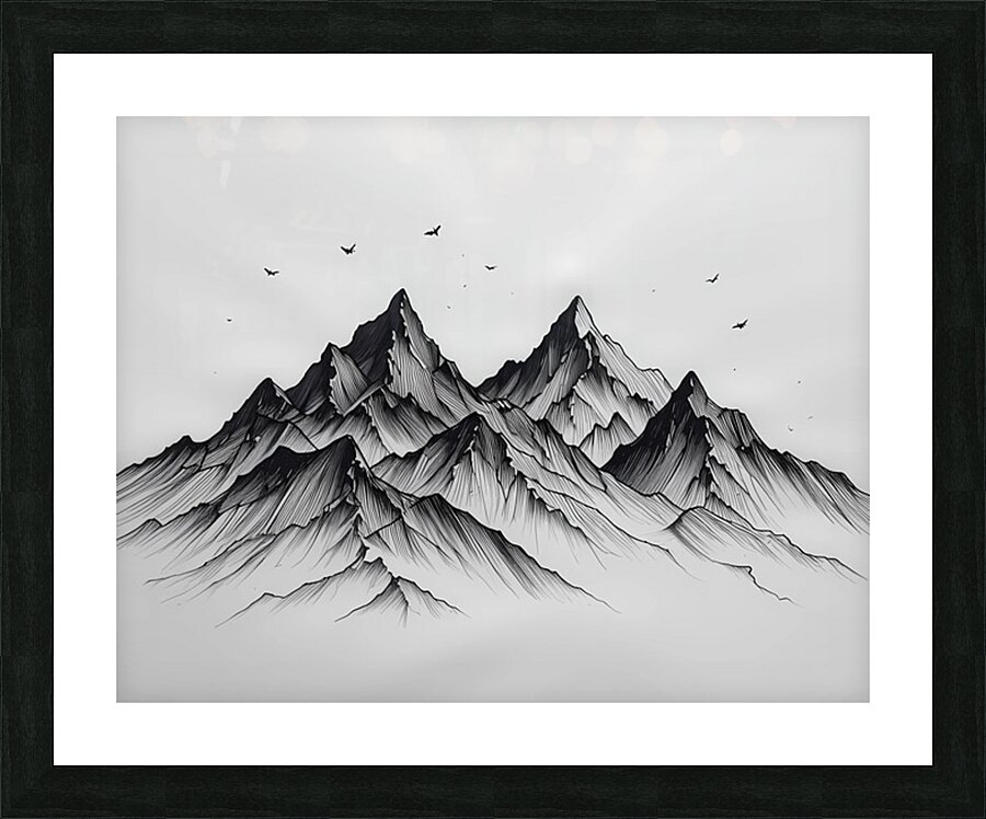 Ink Peaks Picture Frame print