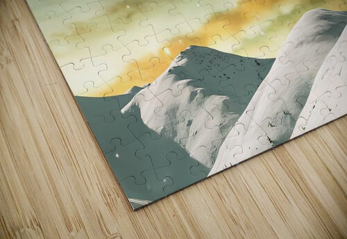 Sunset glow over the white peaks NAOUAL HESSOUNI puzzle