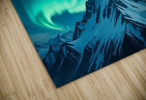 Magic of twilight on the ice peaks NAOUAL HESSOUNI puzzle