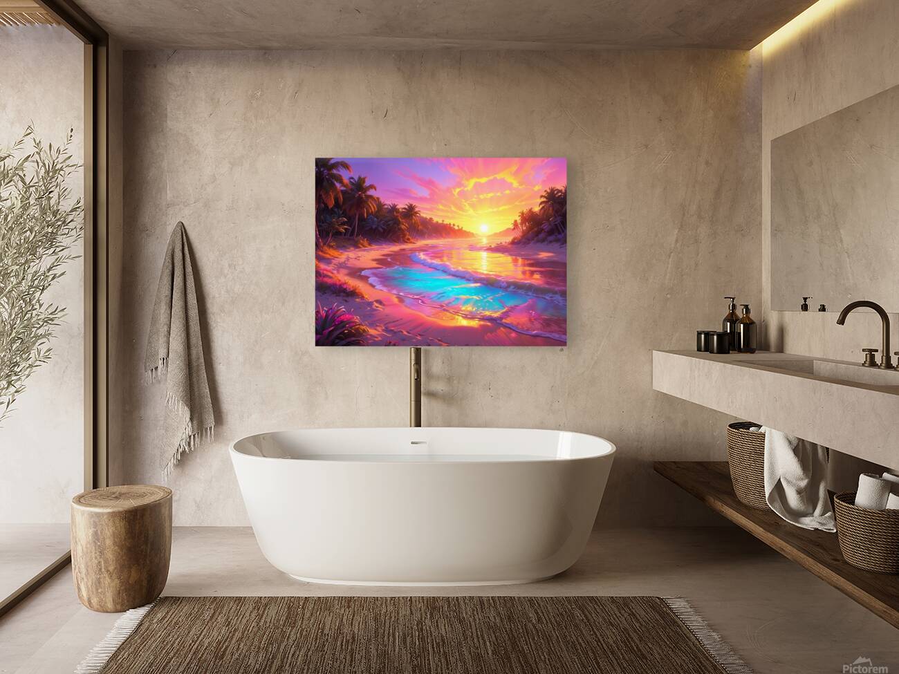 Tropical sunset magic Reproduction