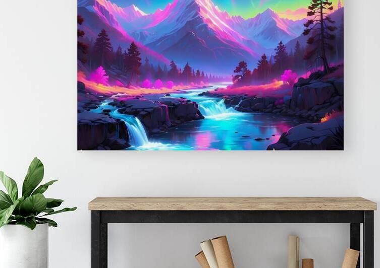 Quiet mountains and waterfall by NAOUAL HESSOUNI