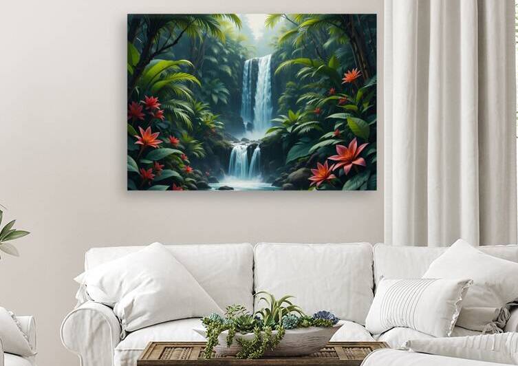 Whisper of the Waterfall: The Magic of the Tropical Forest by NAOUAL HESSOUNI