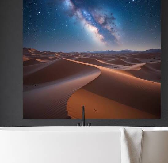 Eternal Dunes Beneath the Stars by NAOUAL HESSOUNI