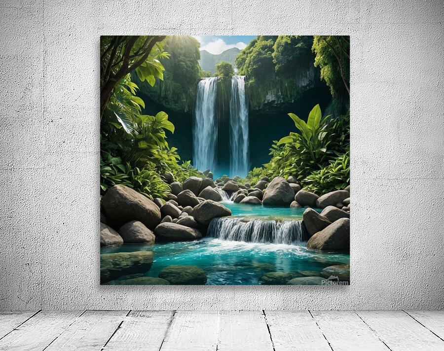 Emerald Falls Paradise Wall Preview