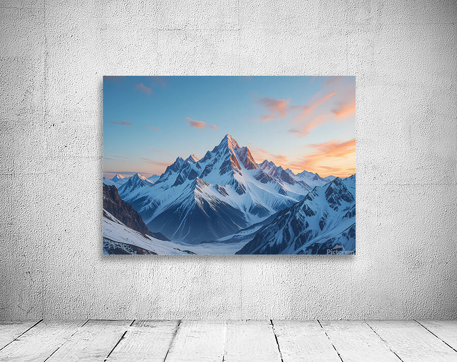 Bright snow sunset Wall Preview