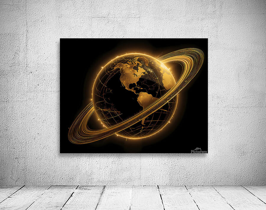 Golden Orbit Wall Preview