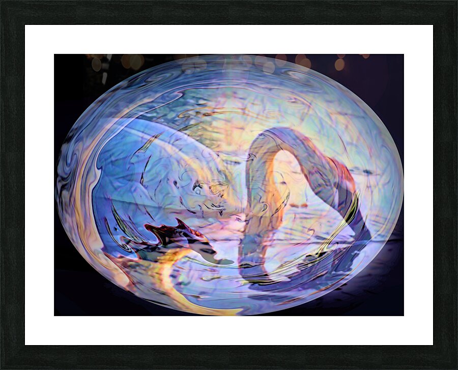 Swan in the egg Picture Frame print