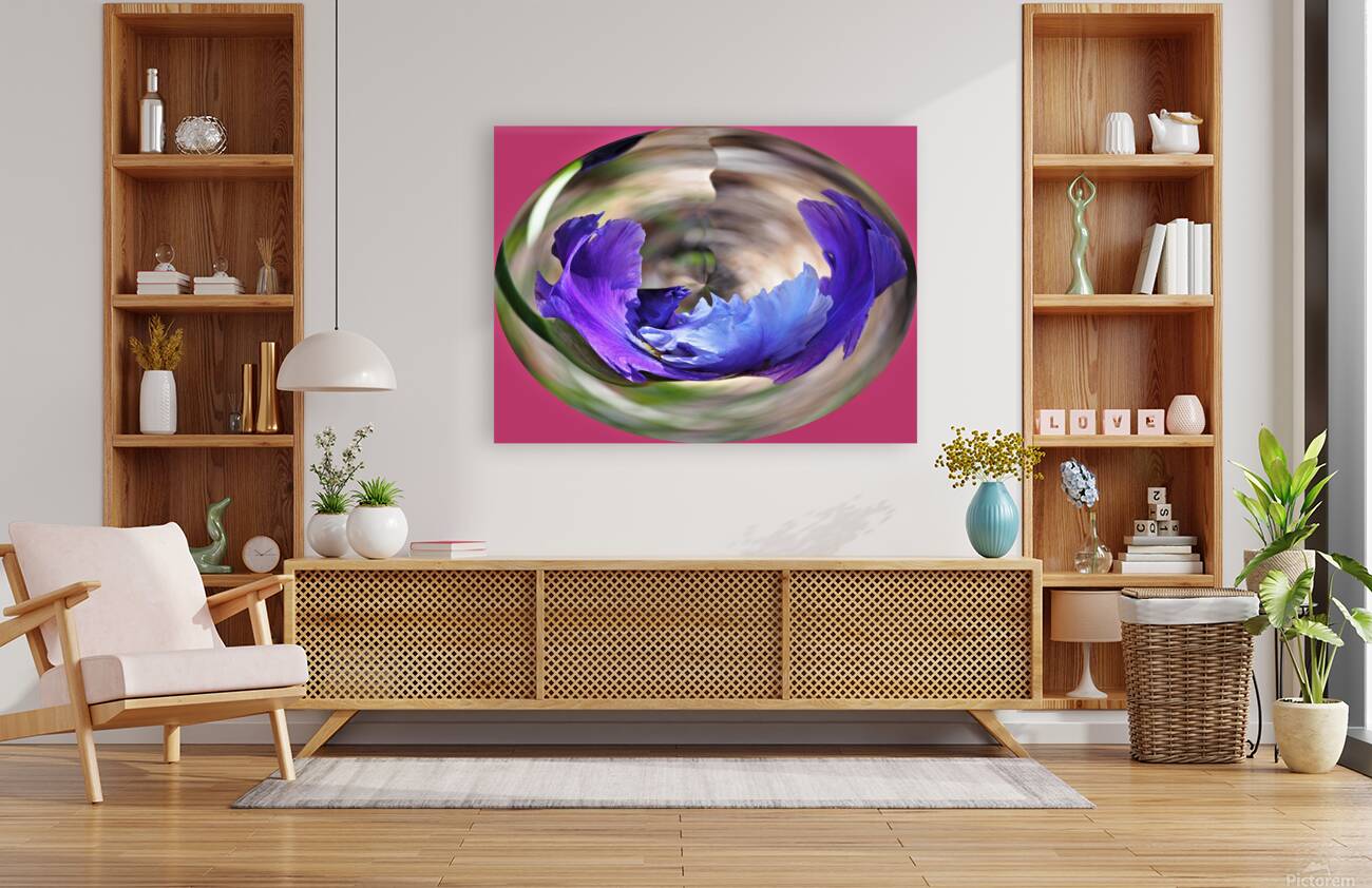 Iris in a crystal bowl Reproduction