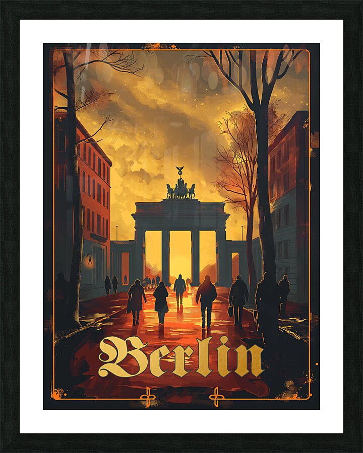 Berlin Travel Poster  Picture Frame print