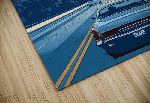 Austin Texas Travel Poster Wild River puzzle