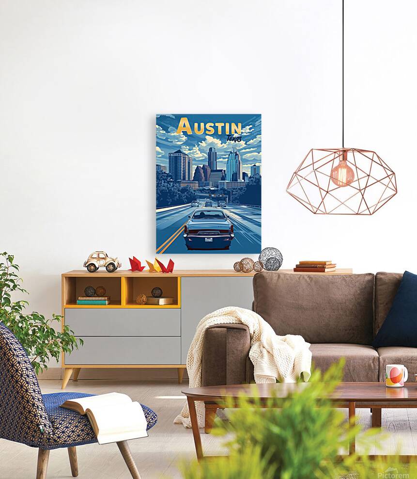 Austin Texas Travel Poster Reproduction