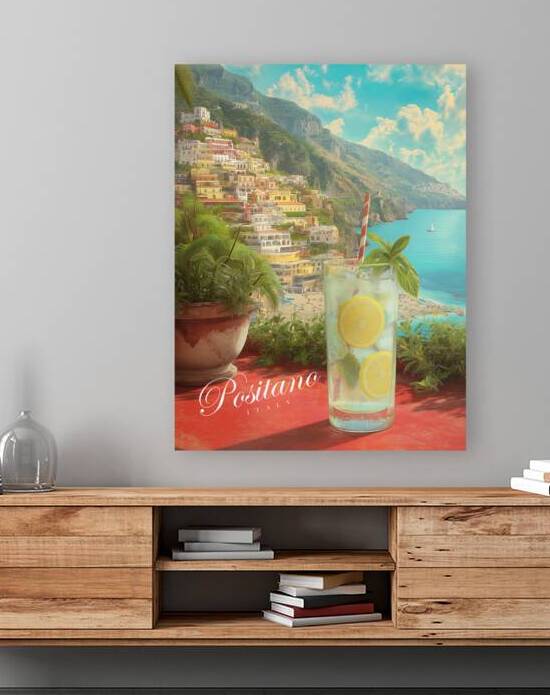 Vintage Positano Poster: Lemonade & Coastal Dreams by Wild River