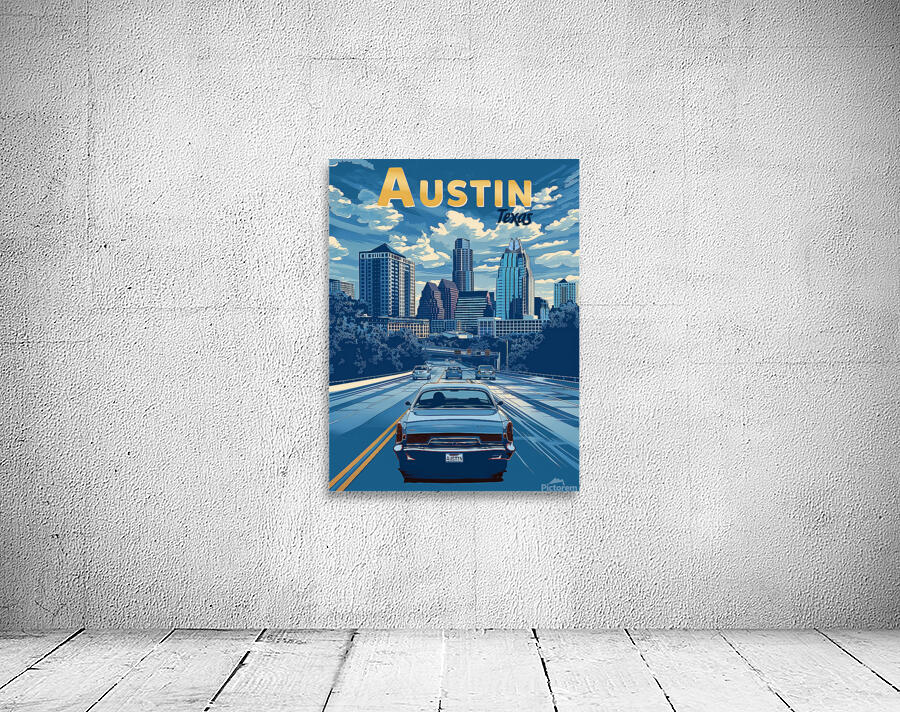 Austin Texas Travel Poster Wall Preview