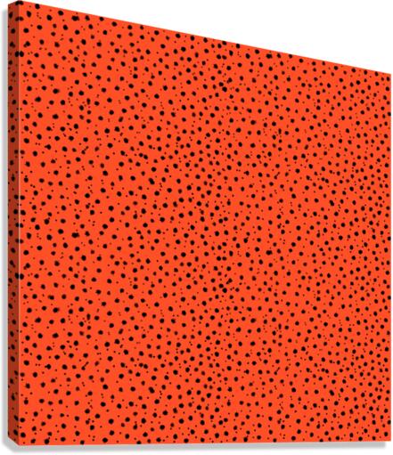 Cheetah Pattern on Papaya Canvas Print