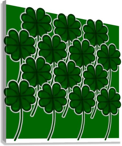 Simple Shamrock  Pattern for Saint Patricks Day Canvas Print