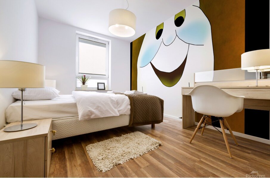 Old Fashioned Ghost Head Boo Mural print