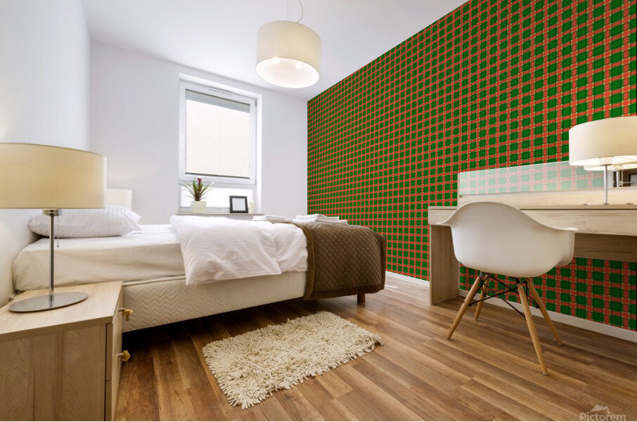 Watermelon Plaid Pattern Mural print