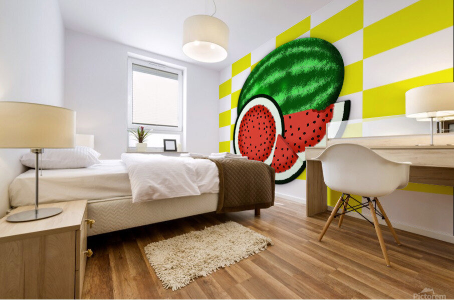 watermelons sq Mural print