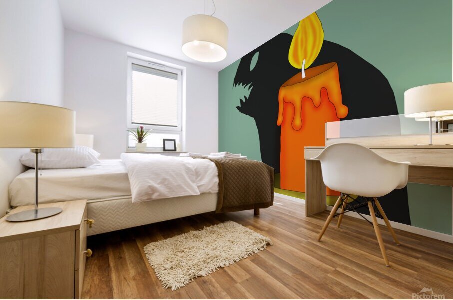 Spooked Mouse Mural print