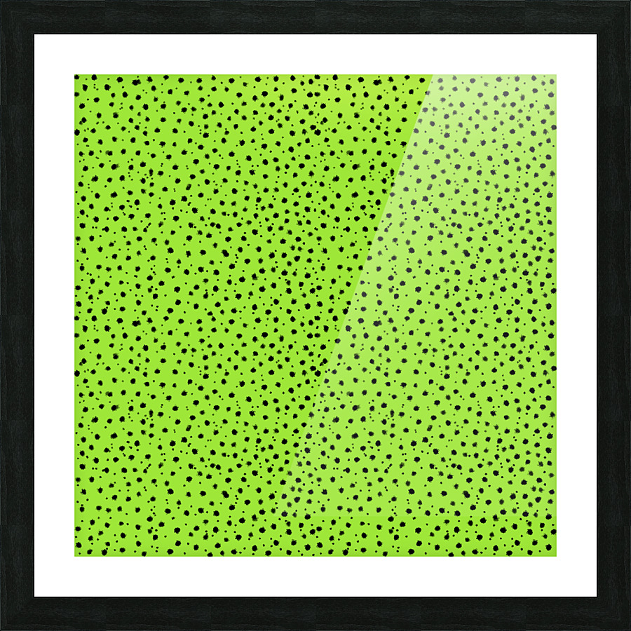 Cheetah Pattern on Lime Picture Frame print