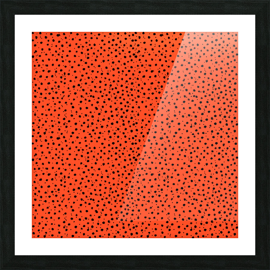 Cheetah Pattern on Papaya Picture Frame print