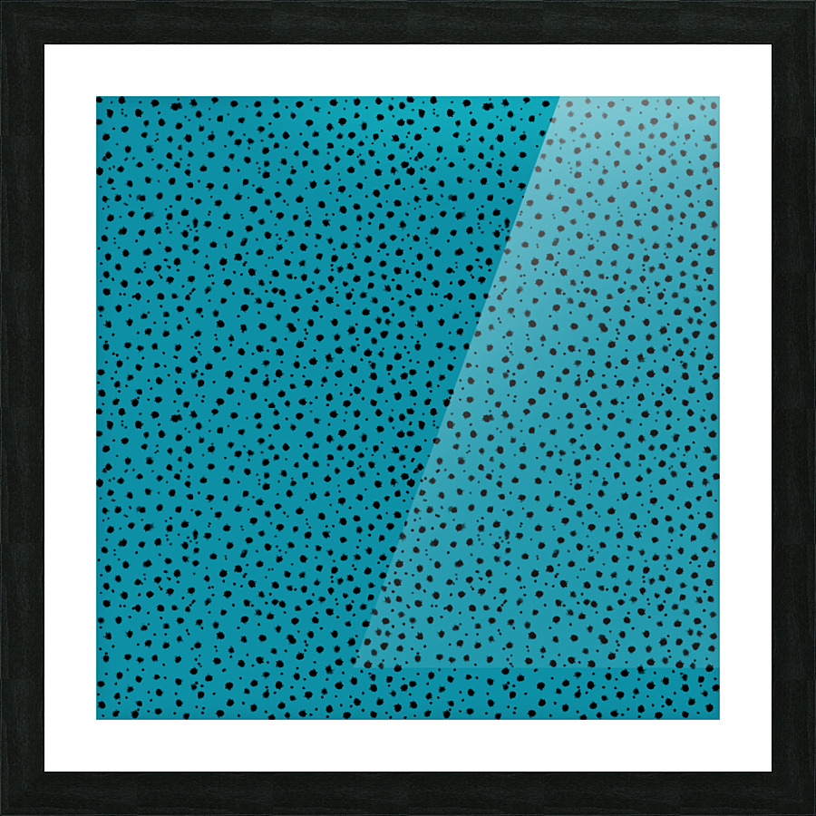 Cheetah Pattern on Cerulean Picture Frame print