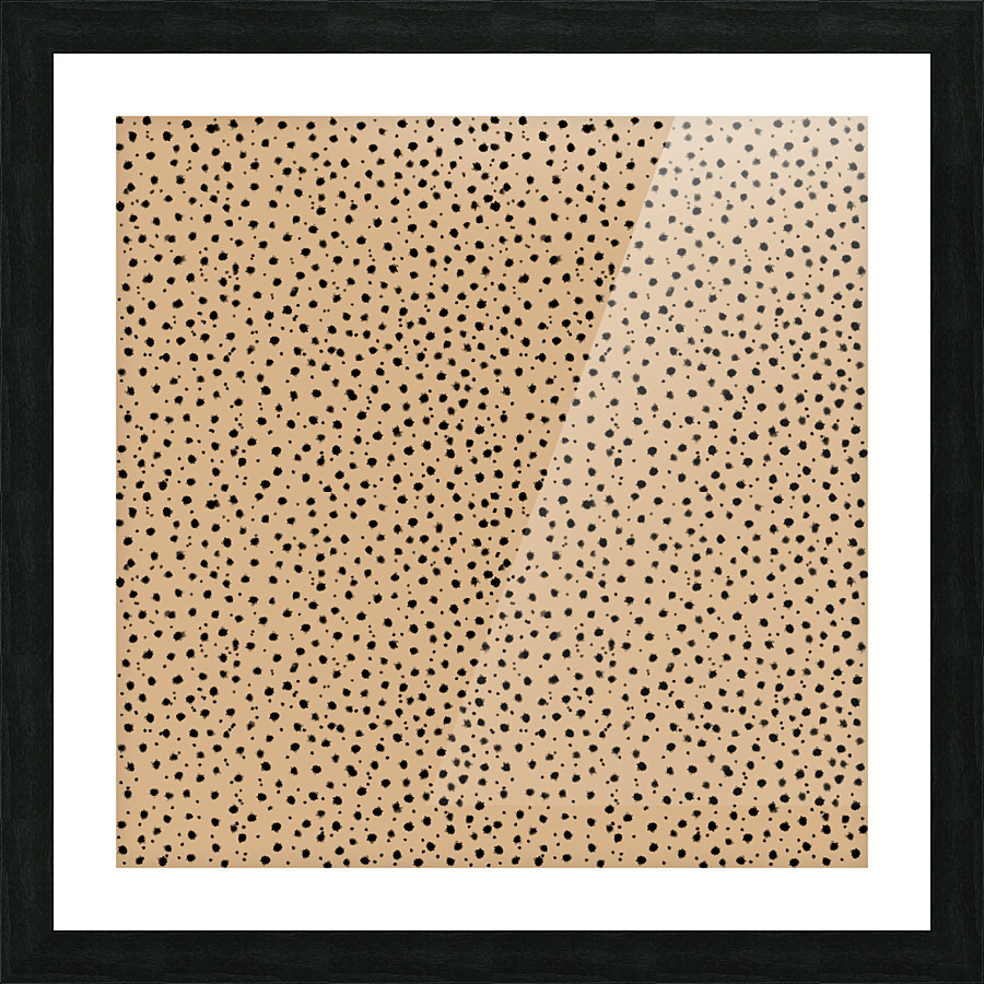 Cheetah Pattern on Mocha Picture Frame print