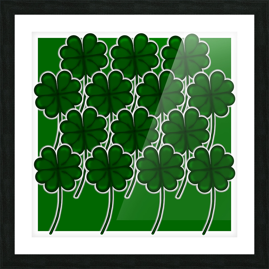 Simple Shamrock  Pattern for Saint Patricks Day Picture Frame print