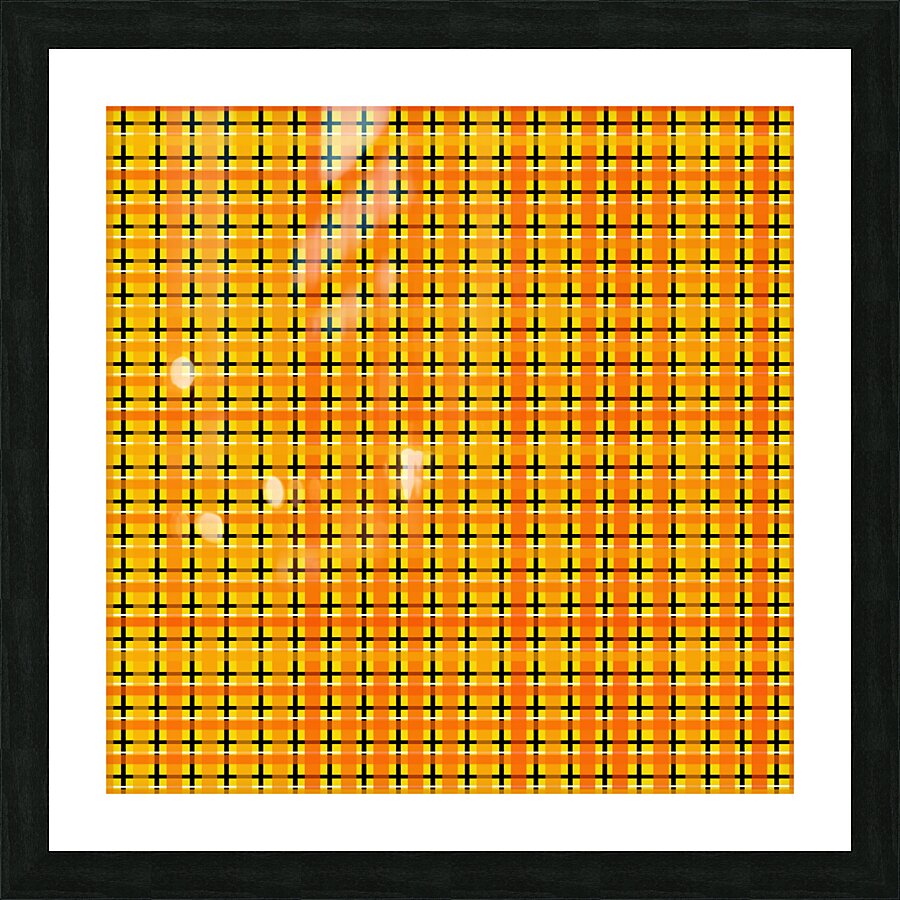 Pumpkin Plaid Picture Frame print