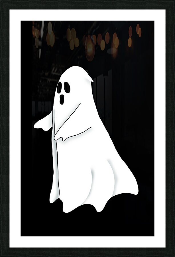 Simple Ghost for Halloween Picture Frame print