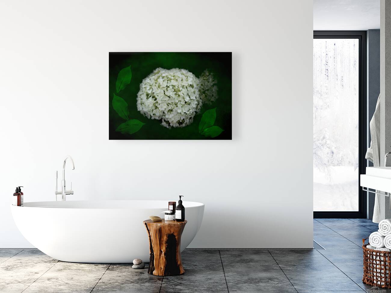 Hydrangea Digital Art Reproduction