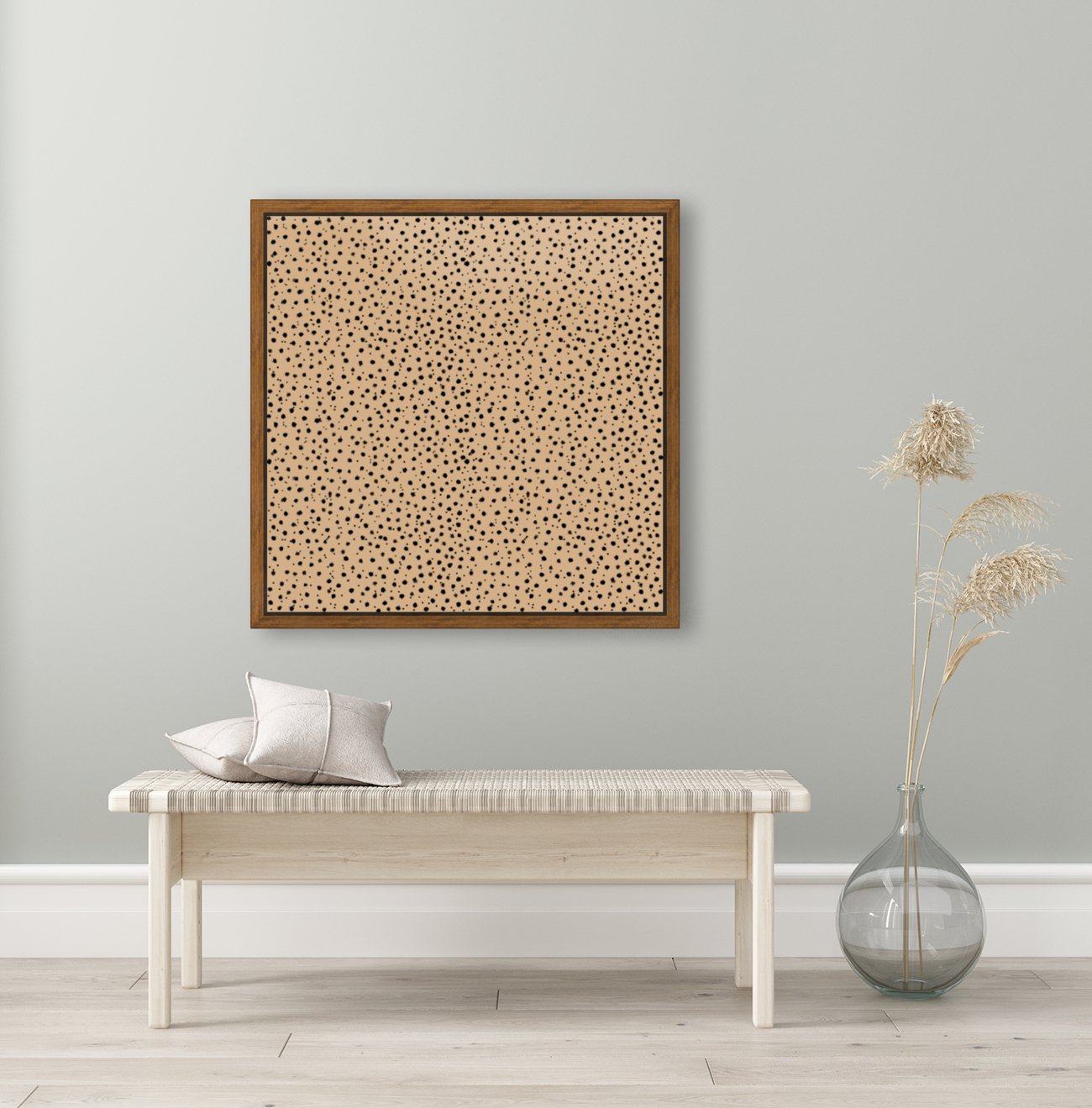 Cheetah Pattern on Mocha Reproduction