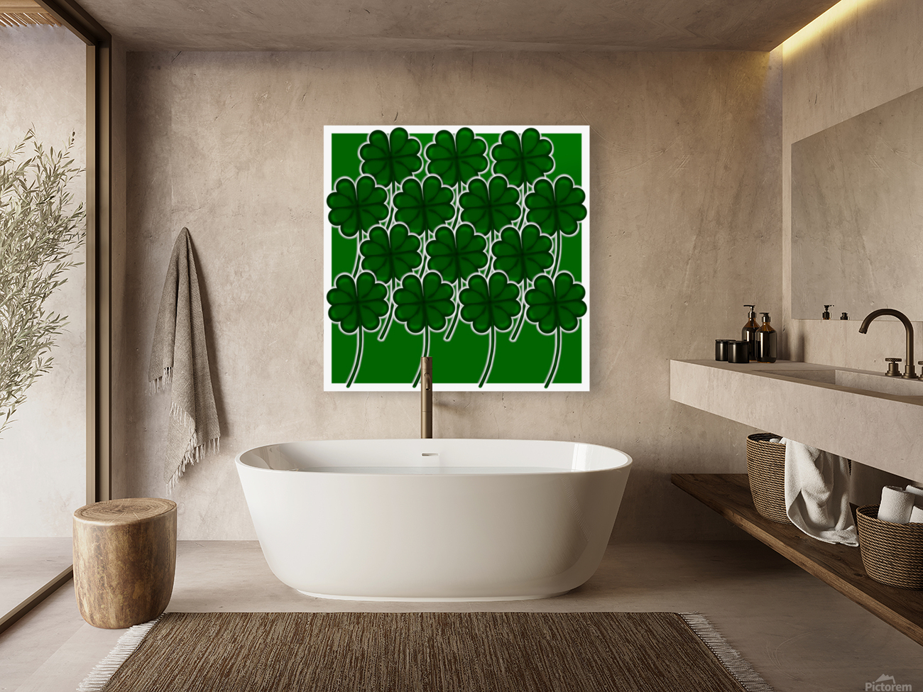 Simple Shamrock  Pattern for Saint Patricks Day Reproduction