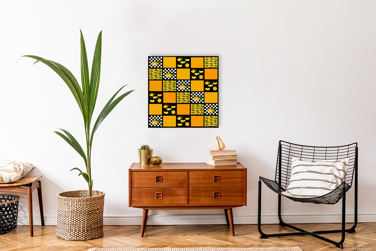 Tangerine and Plaid Patchwork Reproduction