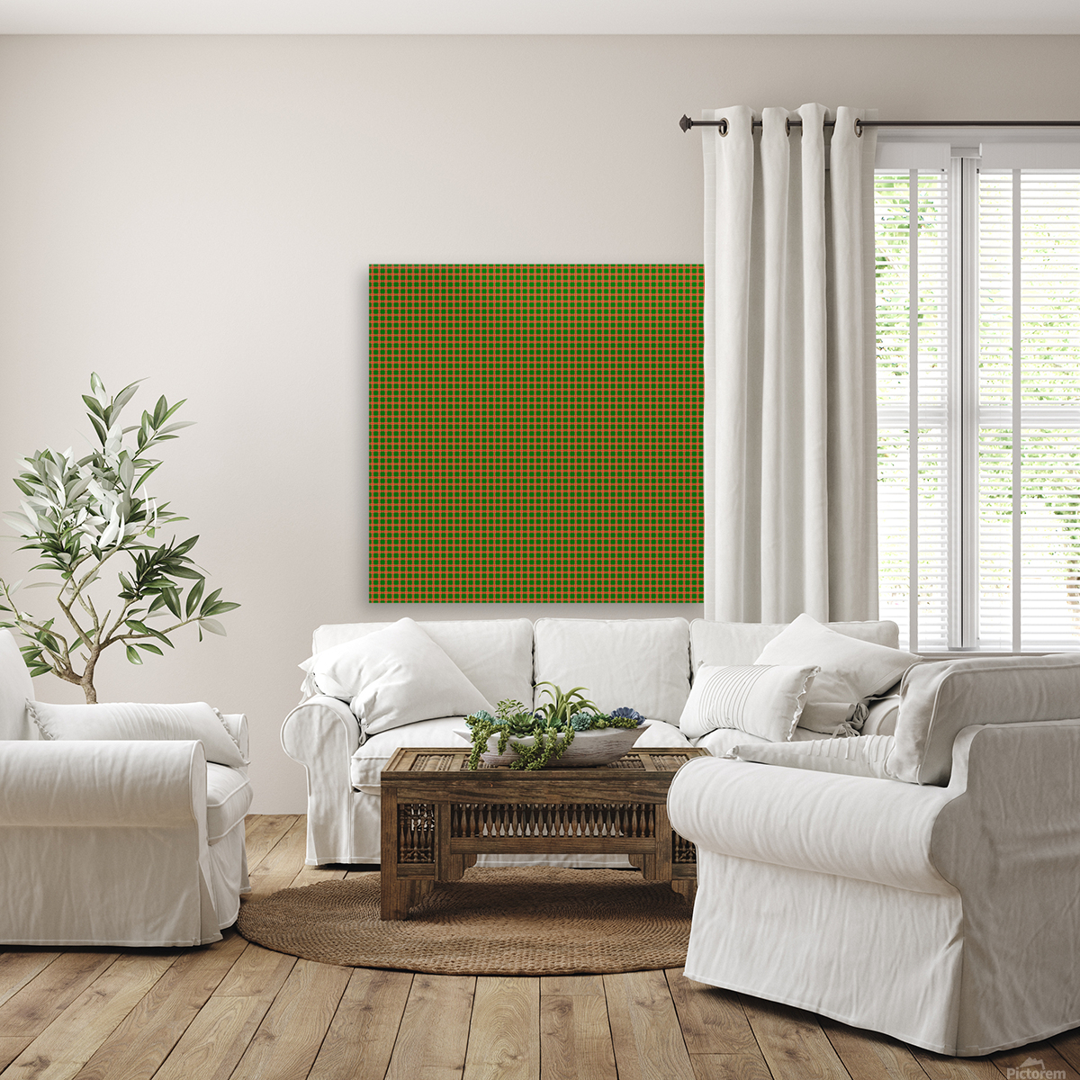 Watermelon Plaid Pattern Reproduction