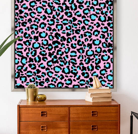 Leopard Pattern in Blue Ice and Pale Rose by Photography and Digital Art By Colleen