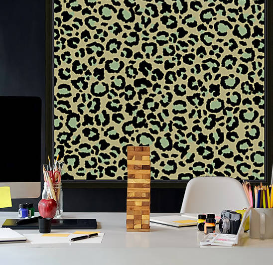 Leopard Pattern in Mint Green on Oatmeal by Photography and Digital Art By Colleen