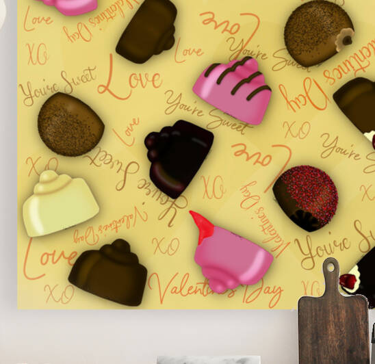 Sweet Valentine - Valentines Day Candy Pattern by Photography and Digital Art By Colleen