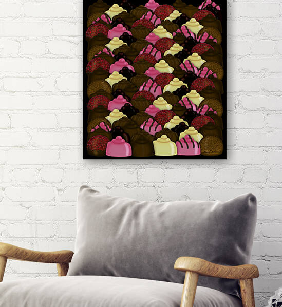 Never Too Much Chocolate - Valentines Day Candy Pattern by Photography and Digital Art By Colleen