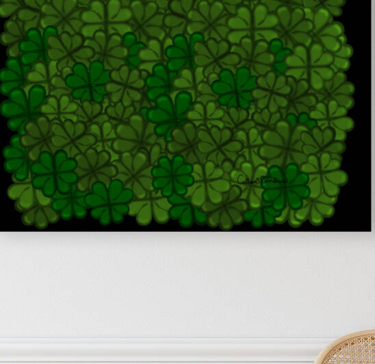 Field of Shamrocks Digital Art Pattern for Saint Patricks Day by Photography and Digital Art By Colleen