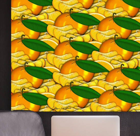 Tangerine a Summer Pattern by Photography and Digital Art By Colleen