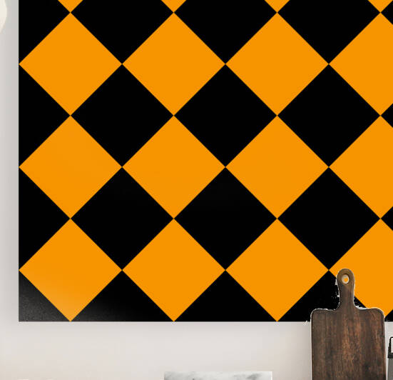 Black and Orange Diamond Pattern by Photography and Digital Art By Colleen