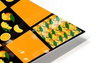 Tangerine and Plaid Patchwork HD Metal print