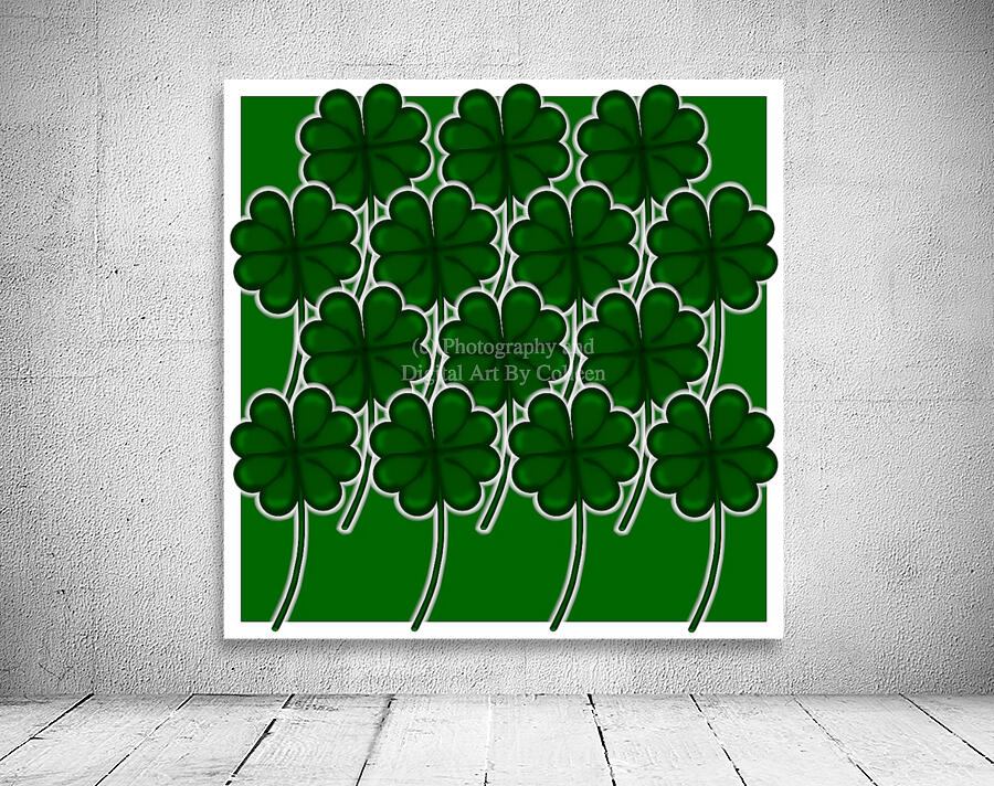 Simple Shamrock  Pattern for Saint Patricks Day Wall Preview