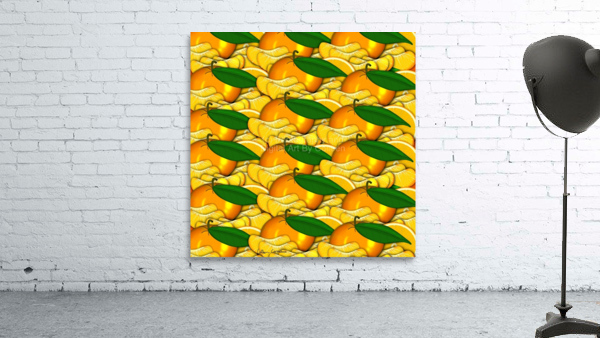 Tangerine a Summer Pattern Wall Preview